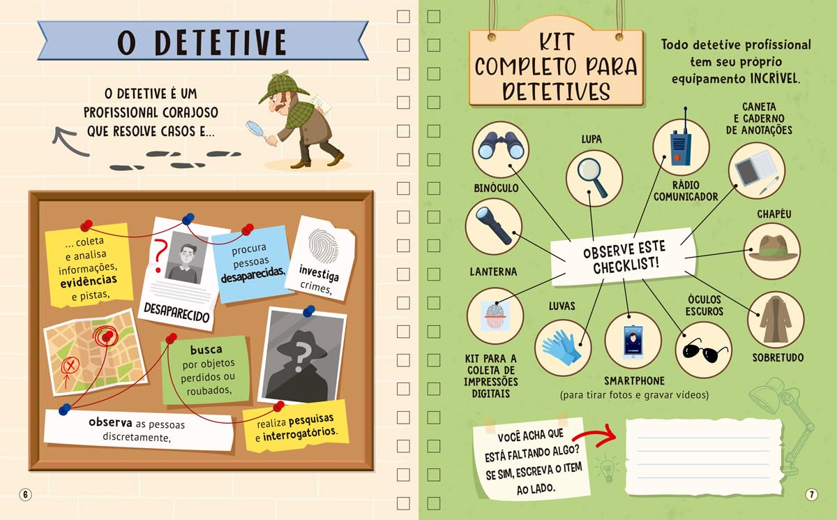 Livro Manual de Detetive para Crianças Superespertas