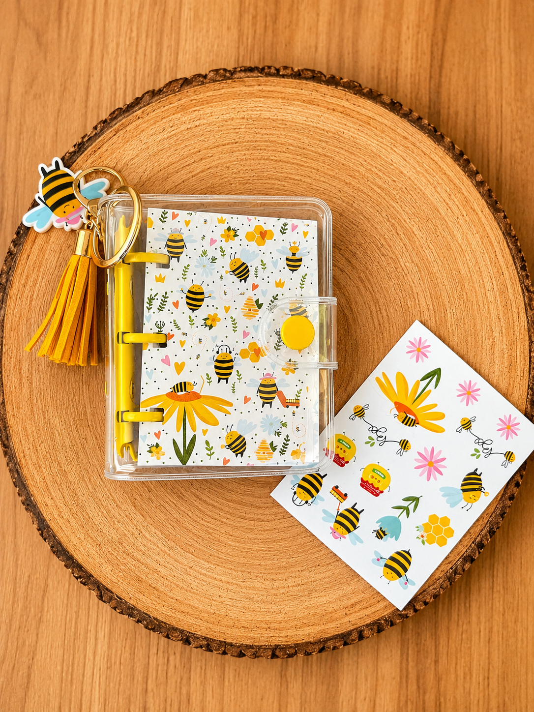 Mini fichário Bee