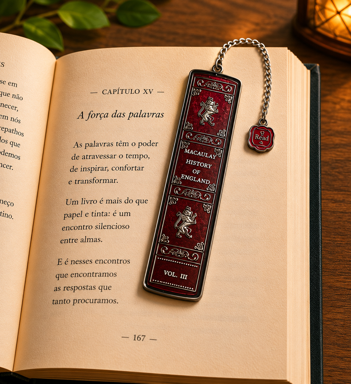 Marcador de página metálico - Clássicos da literatura